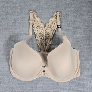 Victoria's Secret 32DDD Lightly Lined Demi Front Clasp Bra Body Victoria NWT Tan